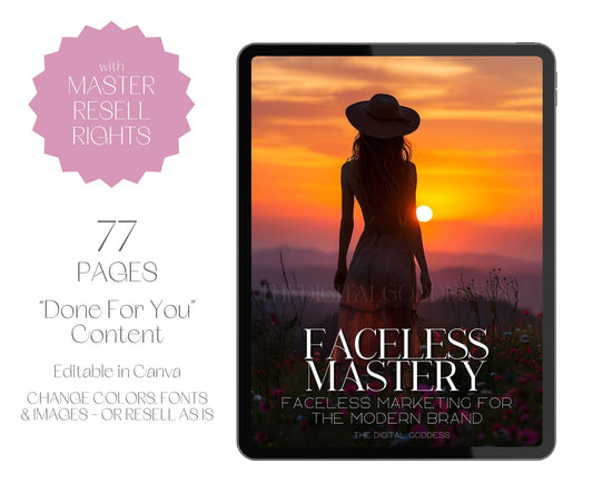 Faceless Mastery eBook with MRR/PLR
